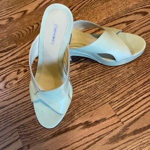 Max Studio Leather Slides Sz 10m